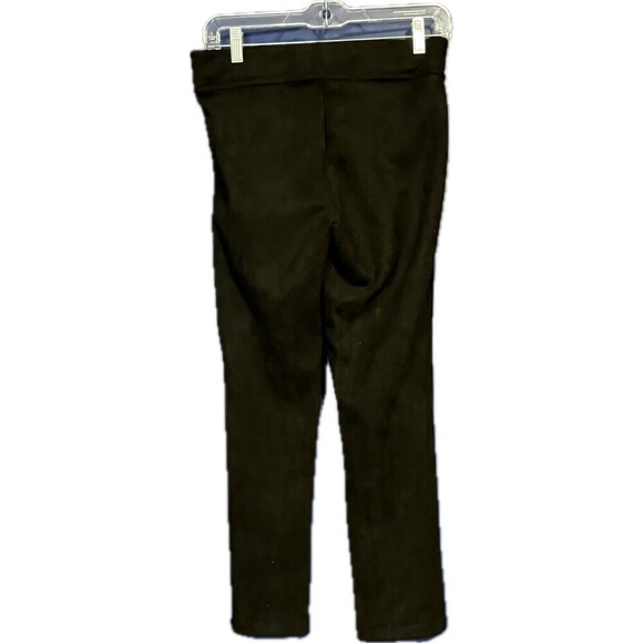 Andrew Marc Black faux Suede SKINNY Ankle trousers Work Wear pants Sz XS - Picture 2 of 2